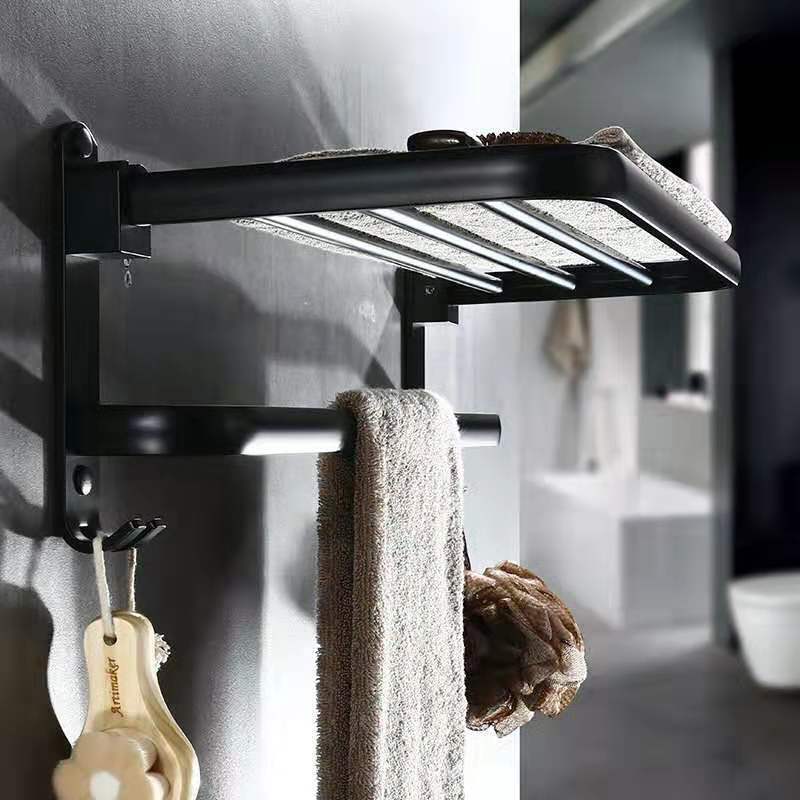 Perforated Space Bathroom Folding Shelf Bathroom