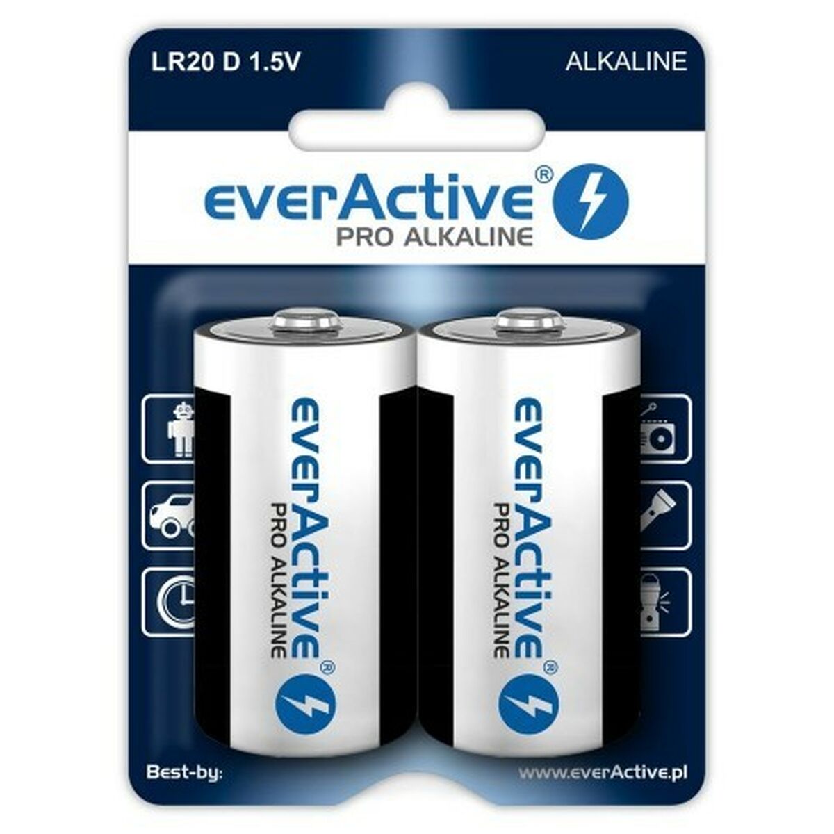 Batteries EverActive LR20 1,5 V (2 Units)-0