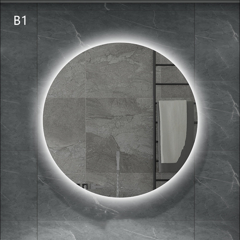 Round Smart Bathroom Bathroom Mirror With Light Touch Screen Induction