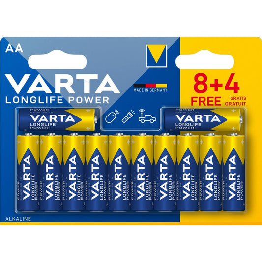 Alkaline Batteries Varta Longlife Power AA 1,5 V (12 Units)-0